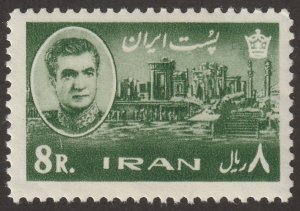 Persian/Iran stamp, Scott# 1339, MNH, 8R, yellow green,1965 year, #K-9