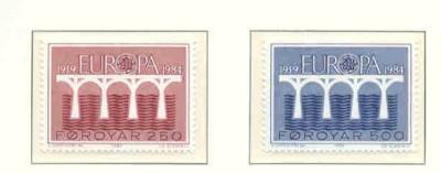 Faroe Islands Sc 106-7 1984 Europa stamp set NH											