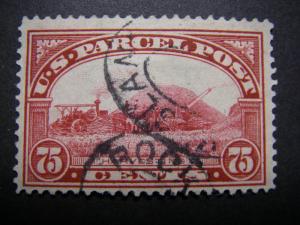 Scott Q11, 75c Harvesting PARCEL POST used single, Cat $35