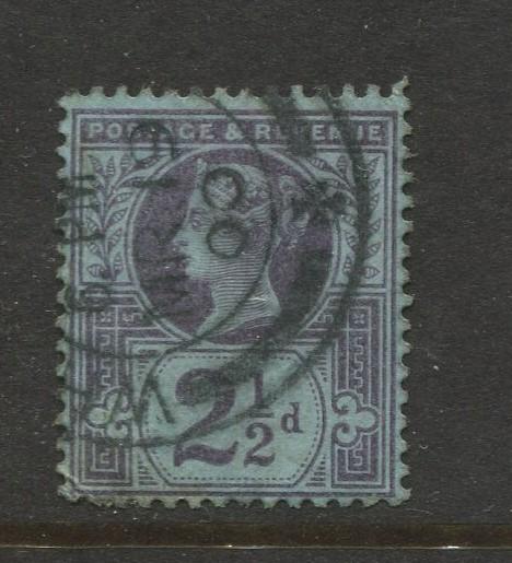 Great Britain  #114  Used 1887 Single 2.1/2p Stamp