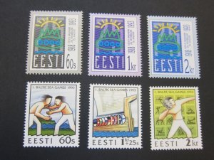 Estonia 1993 Sc 238-43 sets(2) MNH