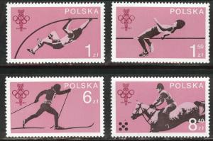 Poland Scott 2323-2326 MNH** 1979  Olympic stamp set