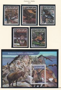 Gibraltar # 1098-1102, 1103, Prehistoric Animals, Mint NH, 1/2 Cat.