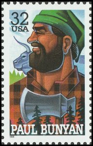 US 3084 Folk Heroes Paul Bunyan 32c single MNH 1996