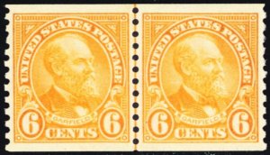 723, Mint XF NH 6¢ Coil Line Pair With Graded 90 PSE Certificate Stuart Katz