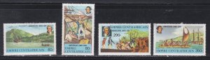 Central Africa # 341-344, Capt. Cook, Mint Hinged, 1/3 Cat.