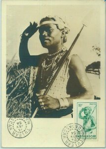 68731 - MADAGASCAR - Postal History - MAXIMUM CARD 1954 - ETHNIC