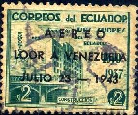 Visit President Isaias Medina Angarita of Venezuela, Ecuador stamp SC#C113 used