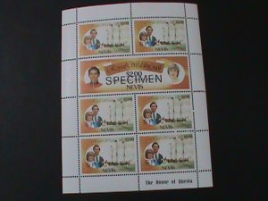 ​NEVIS-1981-SC# 137- RARE SPECIMEN-ROYAL WEDDING-MNH SHEET VF LAST ONE-RAR