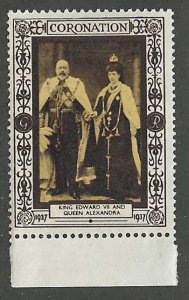 Great Britain: King Edward VII, 1937 George VI Coronation, Poster Stamp