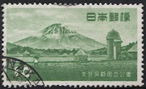 JAPAN  1953 Sc 582 Used  VF  10y  Lake Shikotsu National Park