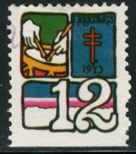 1973 CHRISTMAS SEAL, USED NO GUM - CHRIST099