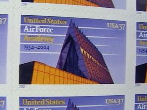 U.S.# 3838-MINT/NEVER HINGED---PANE OF 20---50 TH ANIV. USAF ACADEMY---2004