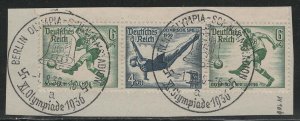 Germany Scott # B84 (2), B83, used, se-tenant, opp, special cancel, Mi # W106