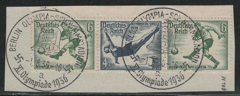 Germany Scott # B84 (2), B83, used, se-tenant, opp, special cancel, Mi # W106