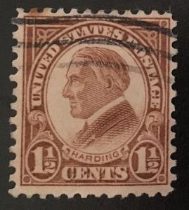 633 1922 Americans Series, 11x10.5 perf., Circ. single, Vic's Stamp Stash