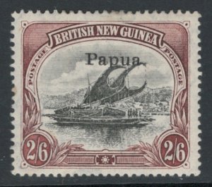 Papua New Guinea 1907 Lakatoi Small Overprint 2sh6p Scott # 26 MH