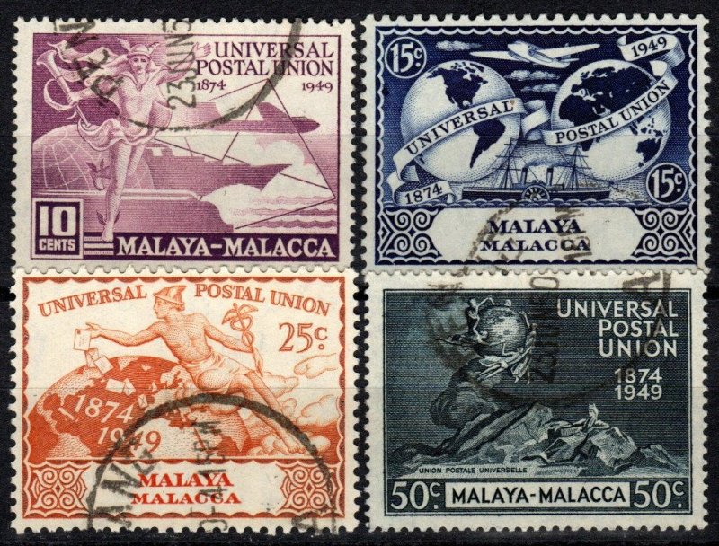 Malaya Malacca #18-21   F-VF Used CV $17.30  (X1332)