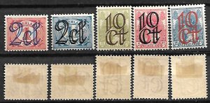 NETHERLANDS STAMPS 1923, Sc.#117-121, MH