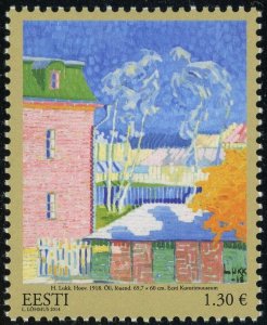 Estonia #774 Herbert Lukk Courtyard 1.30€ Postage Stamp 2014 Europe Eesti MLH