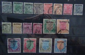 Burma 1937 set to 25r Used