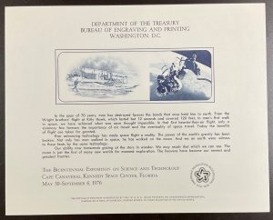 BEP B36 Souvenir Card Bicentennial Expo on Science & Technology 1976