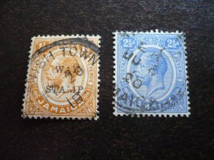 Stamps - Jamaica - Scott# 62, 64 - Used Part Set of 2 Stamps