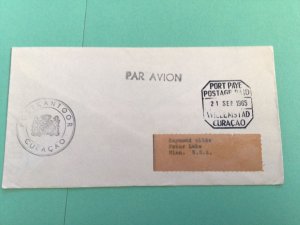Curacao 1965  to U. S. A  postal cover Ref 64747