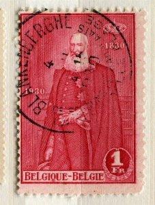 BELGIUM; 1930 early Centenary issue fine used 1Fr. value fair Postmark