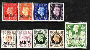 Great Britain MEF#1-9- id7-unused NH set-KGVI-1942-3-