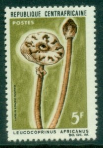 Central African Republic 1967 Fungi Mushrooms 5fr Leucocoprinus africanus MUH