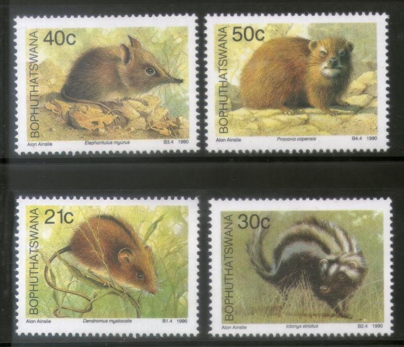 Bophuthatswana 1990 Rodent Rat Wildlife Fauna Animals Sc 240-43 MNH # 3107