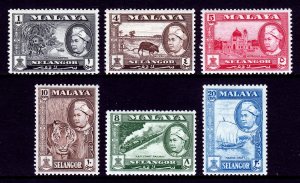 Malaya (Selangor) - Scott #102//108 - MNH - Short set - SCV $9.50