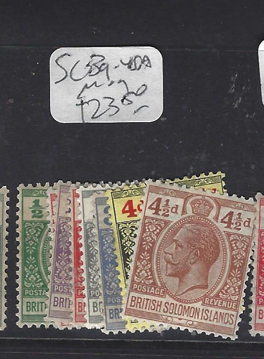 BRITISH SOLOMON ISLANDS (P1210B)  KGV   SG 39-45A  TO 4 1/2D   MOG