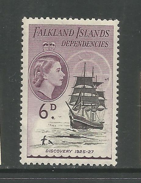 FALKLAND ISLANDS, 1L26, MINT HINGED, TRANS-ANTARCTIC EXPED. DISCOVERY 1925-27