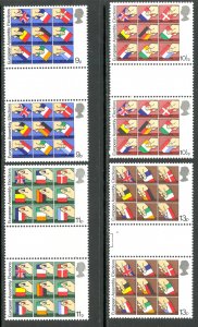 GREAT BRITAIN 1979 EUROPEAN ASSEMBLY ELECTIONS Gutter Pair Set Sc 859-862 MNH