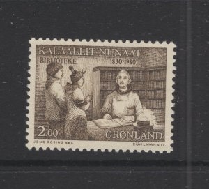 Greenland #134  (1980 Library Service  issue) VFMNH CV $0.70