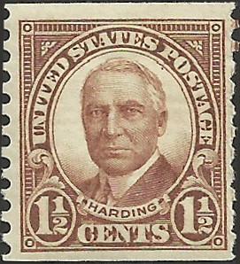 # 686 Mint Never Hinged Brown Warren G. Harding