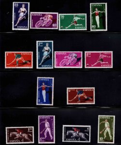 SPAIN Scott 953-962 ,  C167-170 MNH** colorful set complete with air mails