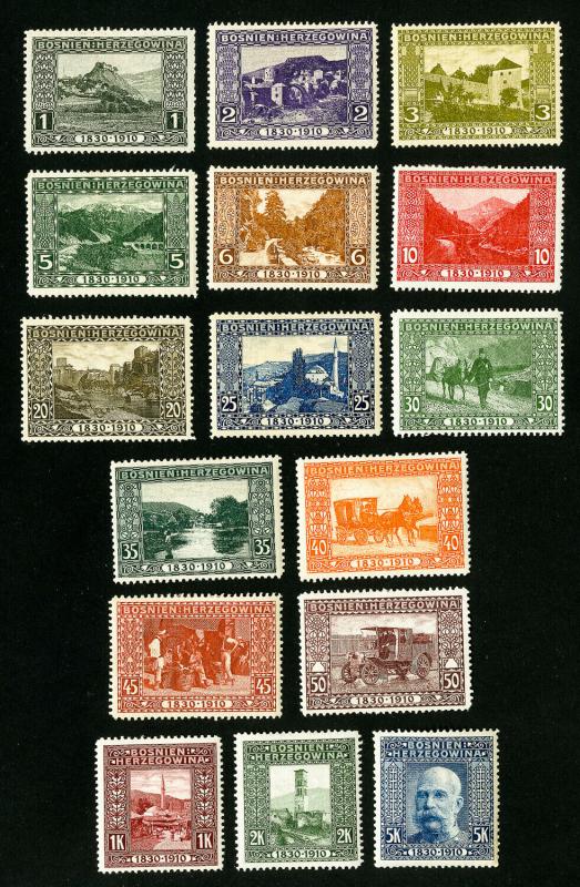 Bosnia & Herzegovina Stamps # 46-51 VF OG H Set of 16