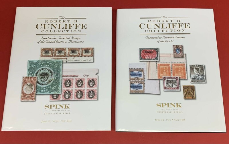 R. Cunliffe Collection of Inverted Stamps, 2 Vol. Set, Spink, June 18-19, 2009