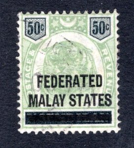 Federation of Malaya SC #8  VF, Used, Wmk. 2,  CV $160.00 ..... 3700006