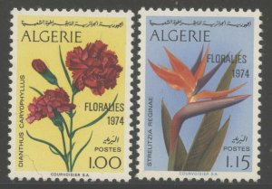 Algeria 1974 Flower Show set Sc# 518-19 NH