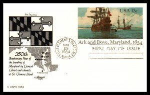 US UX101 Ark and Dove Artmaster U/A FDC Postal Card