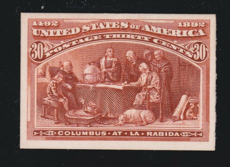 US 239P4 30c Columbian Exposition Proof on Card VF-XF SCV $100