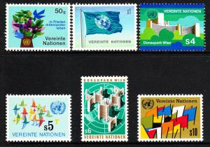 1-6 United Nations Vienna 1979 Definitives MNH