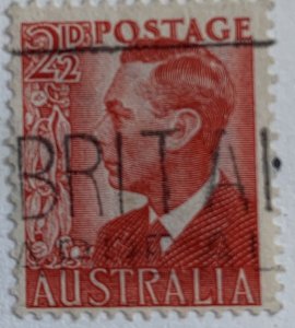 Australia 1950 2 1/2d Red King George VI