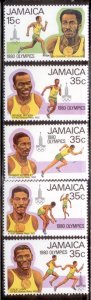 Jamaica 1980 SC# 489-90a-d Olympics MNH-OG E28
