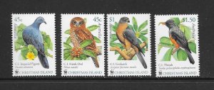 BIRDS - CHRISTMAS ISLAND #437-9 -SINGLES WWF  MNH