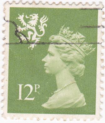 Scotland 1971-93 Machin QEII 12p yellow/green used